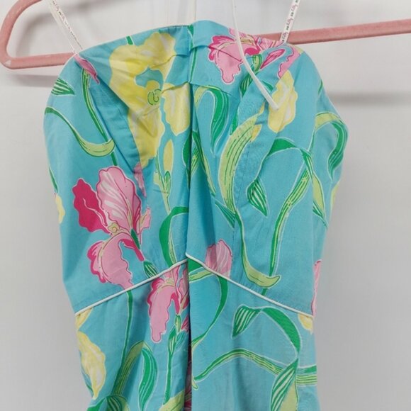 - Lily Pulitzer halter fit and flair IRIS print midi dress Size Small - Picture 3 of 9